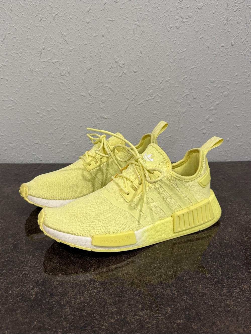 Adidas Womens NMD R1 GX8382 Yellow Running Shoes Sneakers Size 8.5